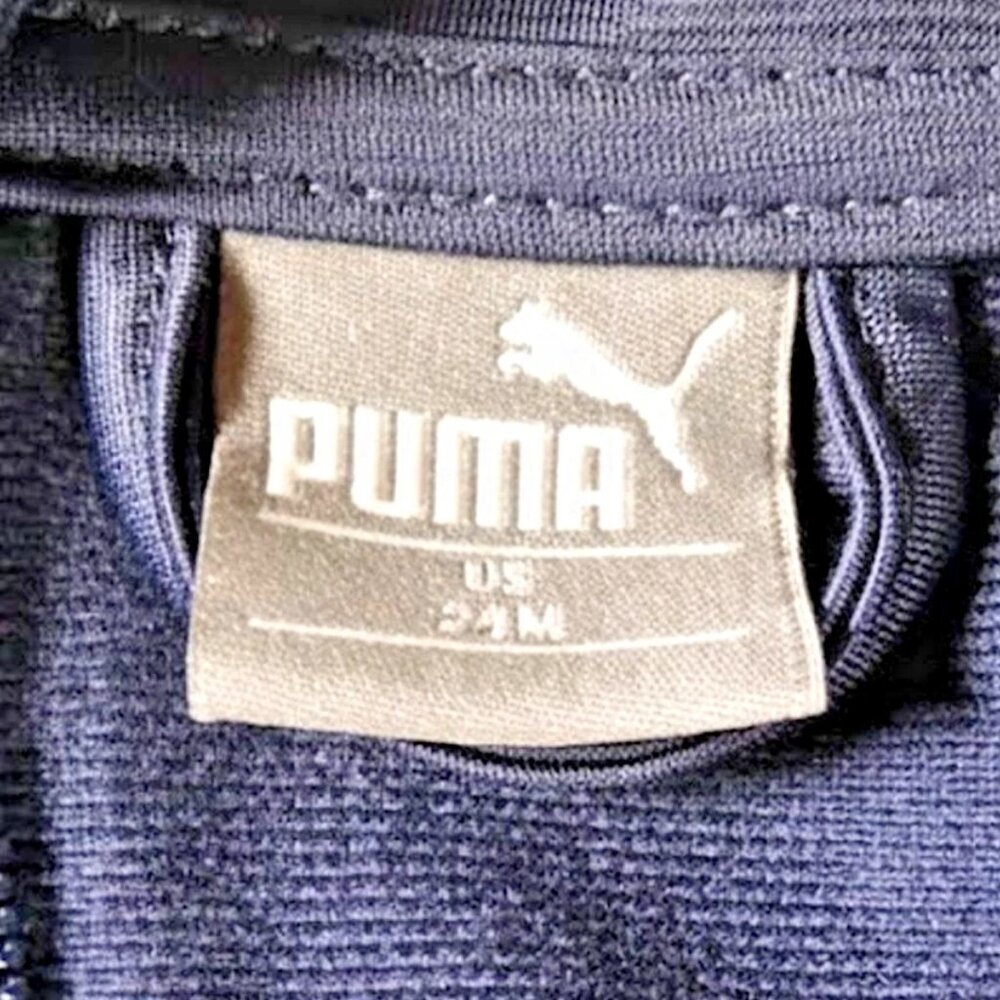PUMA Boys Track Jacket Size 24M Navy Blue White Full Zip Athletic With Logo - Picture 3 of 4